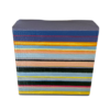 "Twilight" Striped Acrylic Painting on Small Canvas 5" x 5" - Image 2
